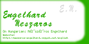 engelhard meszaros business card